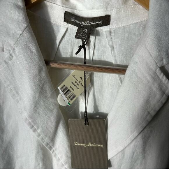 NEW Tommy Bahama Two Palms White Linen Women's Blazer Size Large - Picture 7 of 8